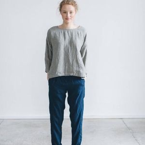 Linenfox Nova Tapered Linen Pants Xs 